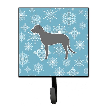 Carolines Treasures Winter Snowflake Irish Wolfhound Leash or Key Holder BB3503SH4